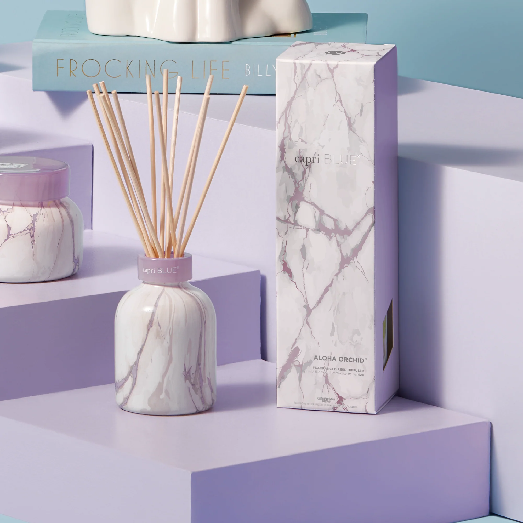Aloha Orchid Modern Marble Petite Reed Diffuser - Image 3