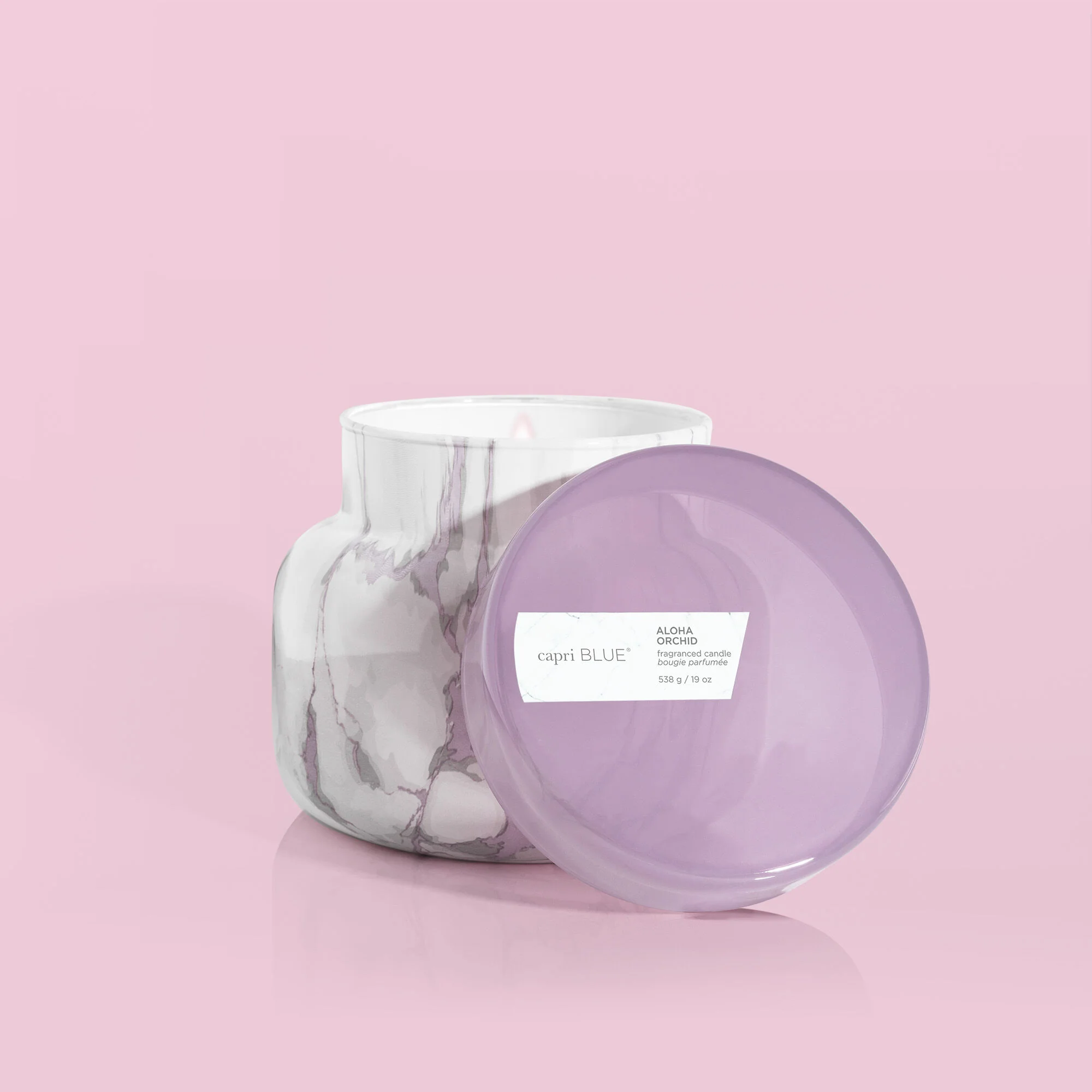 Aloha Orchid Modern Marble Signature Candle - Image 3