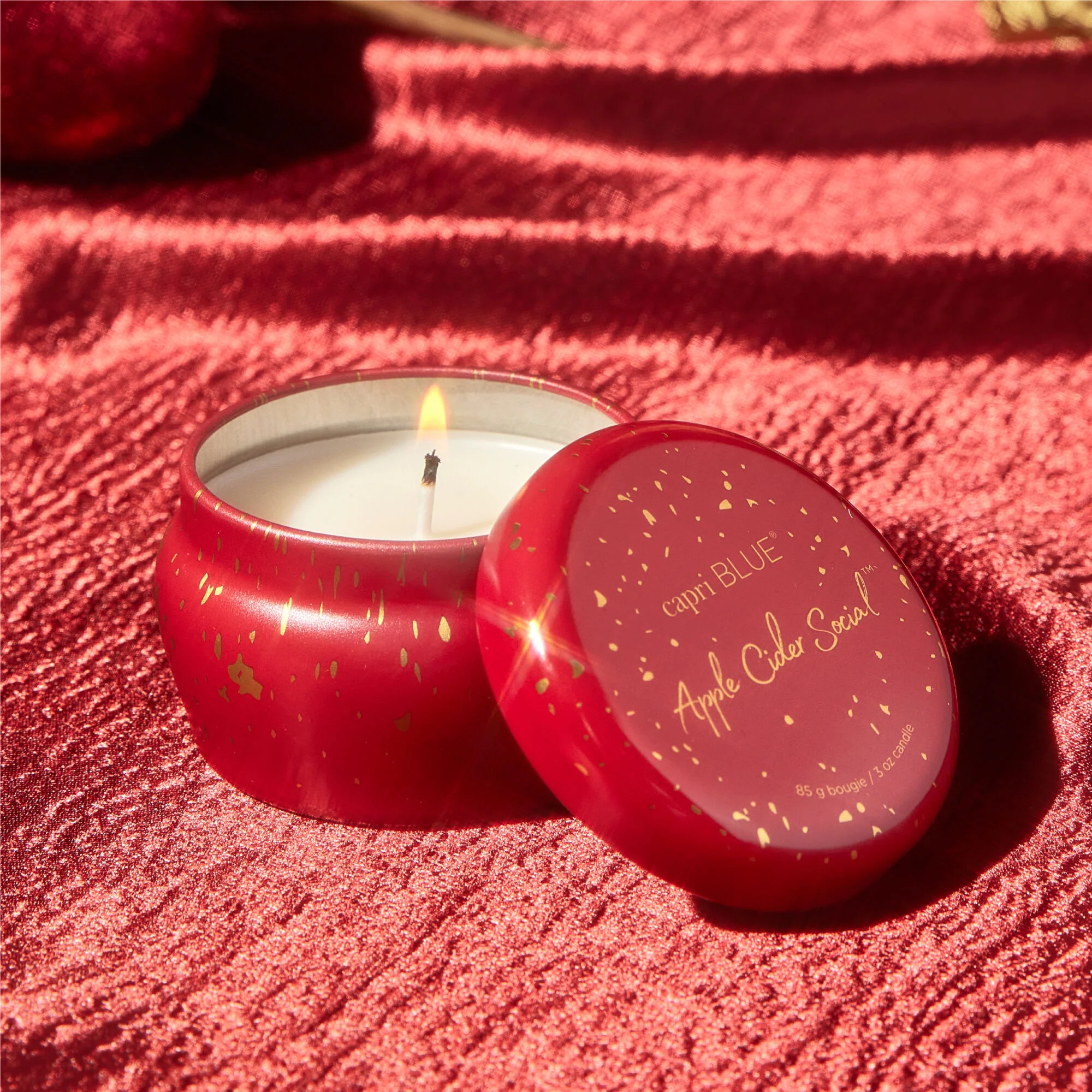 Apple Cider Social Glimmer Mini Tin Candle - Image 2