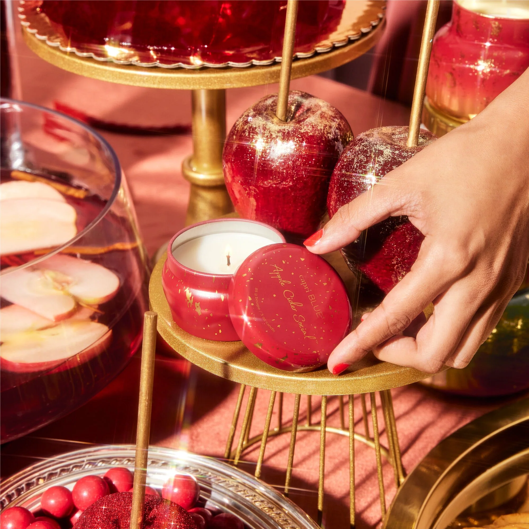 Apple Cider Social Glimmer Mini Tin Candle - Image 3
