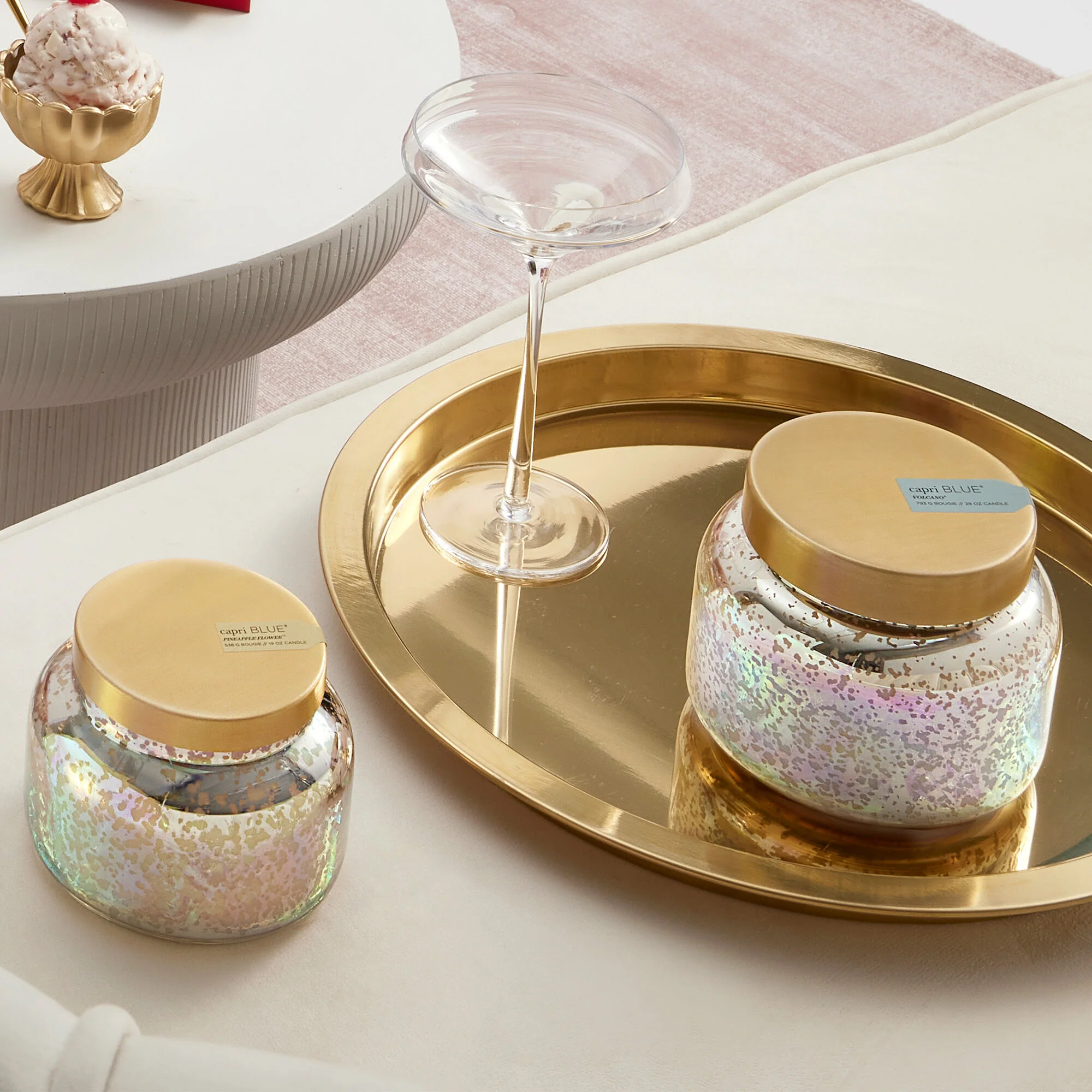 Blue Jean Mercury Iridescent Oversized Candle - Image 3