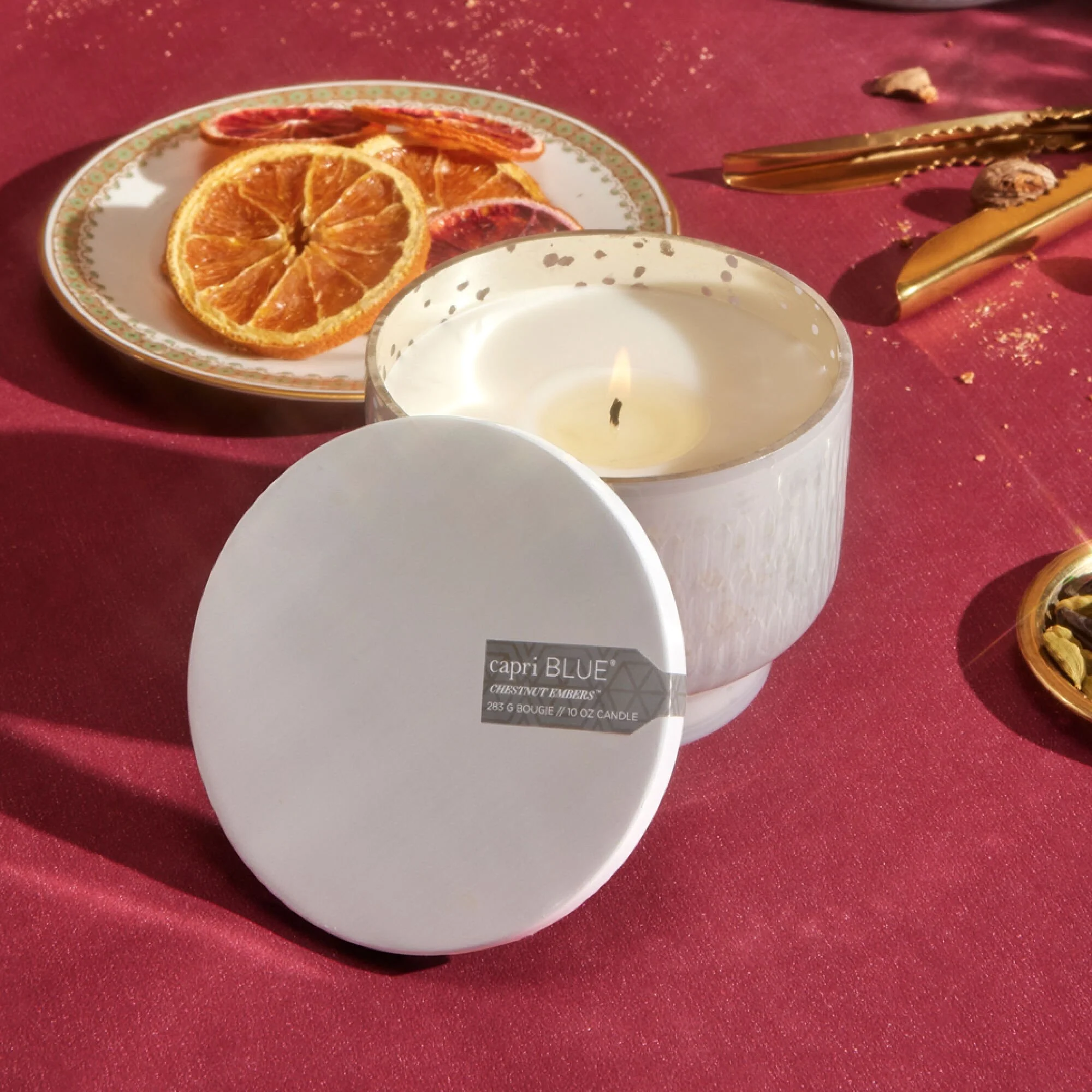 Chestnut Embers Holiday Mercury Inverted Candle - Image 2