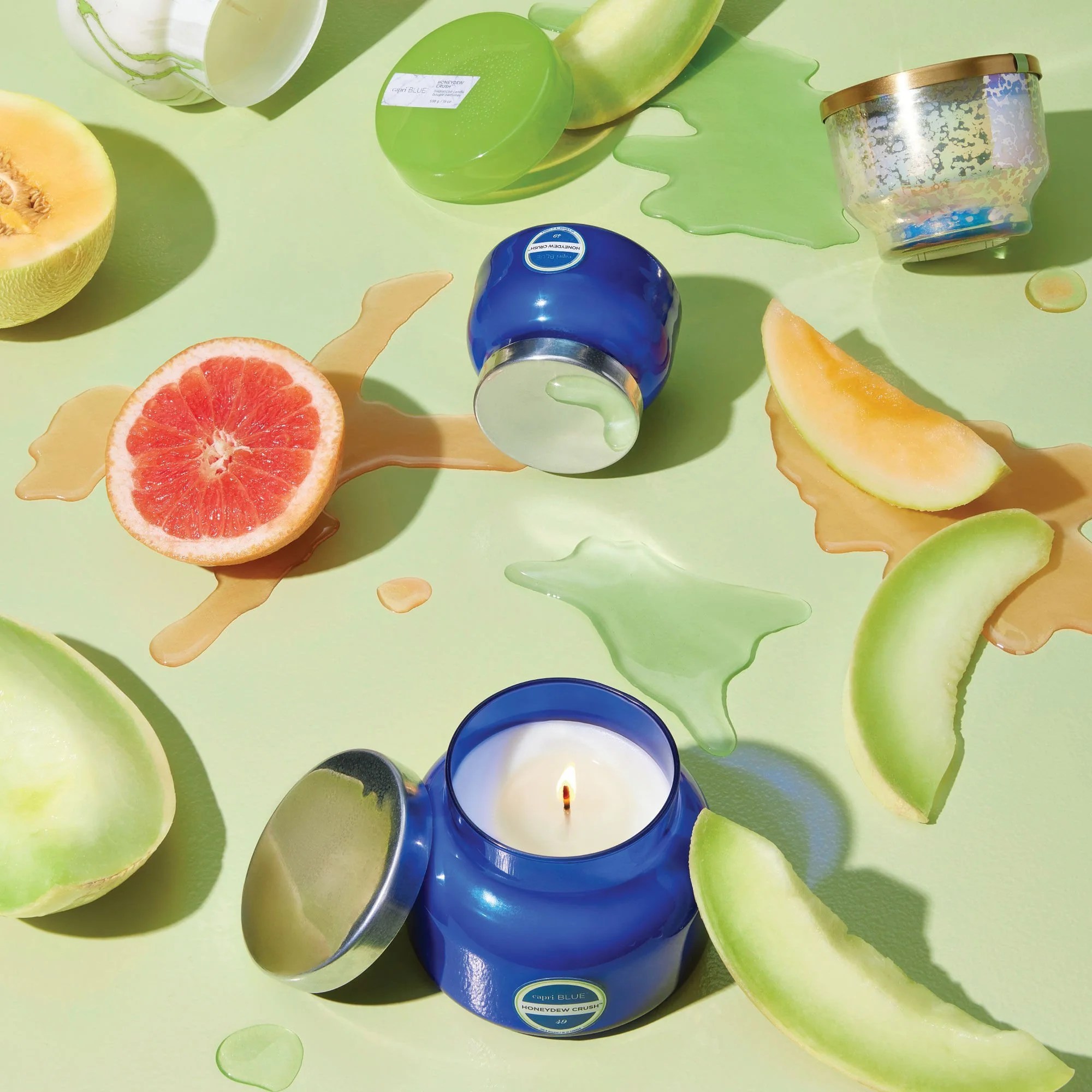 Honeydew Crush Blue Petite Candle - Image 3
