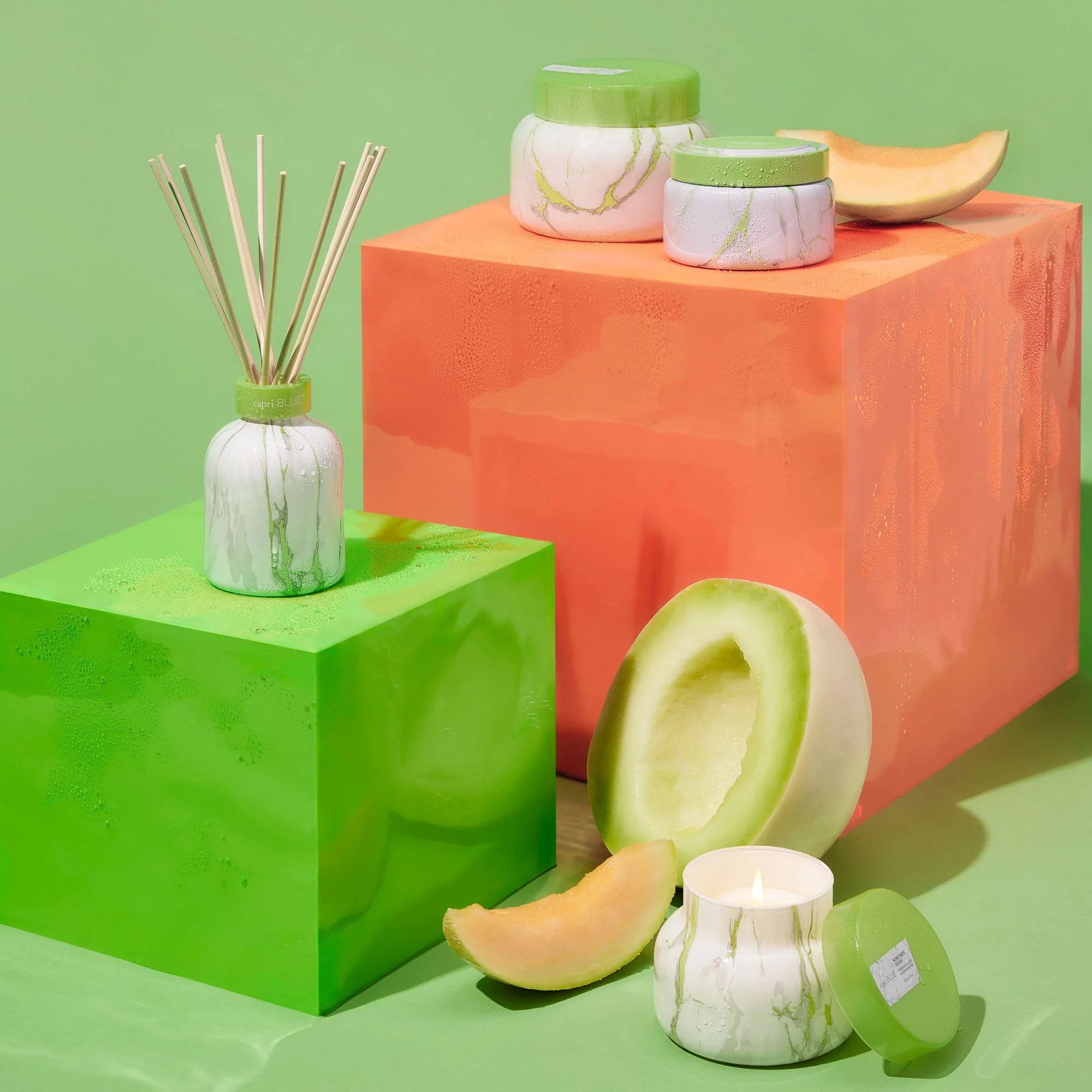Honeydew Crush Modern Marble Printed Travel Tin Candle - Image 4