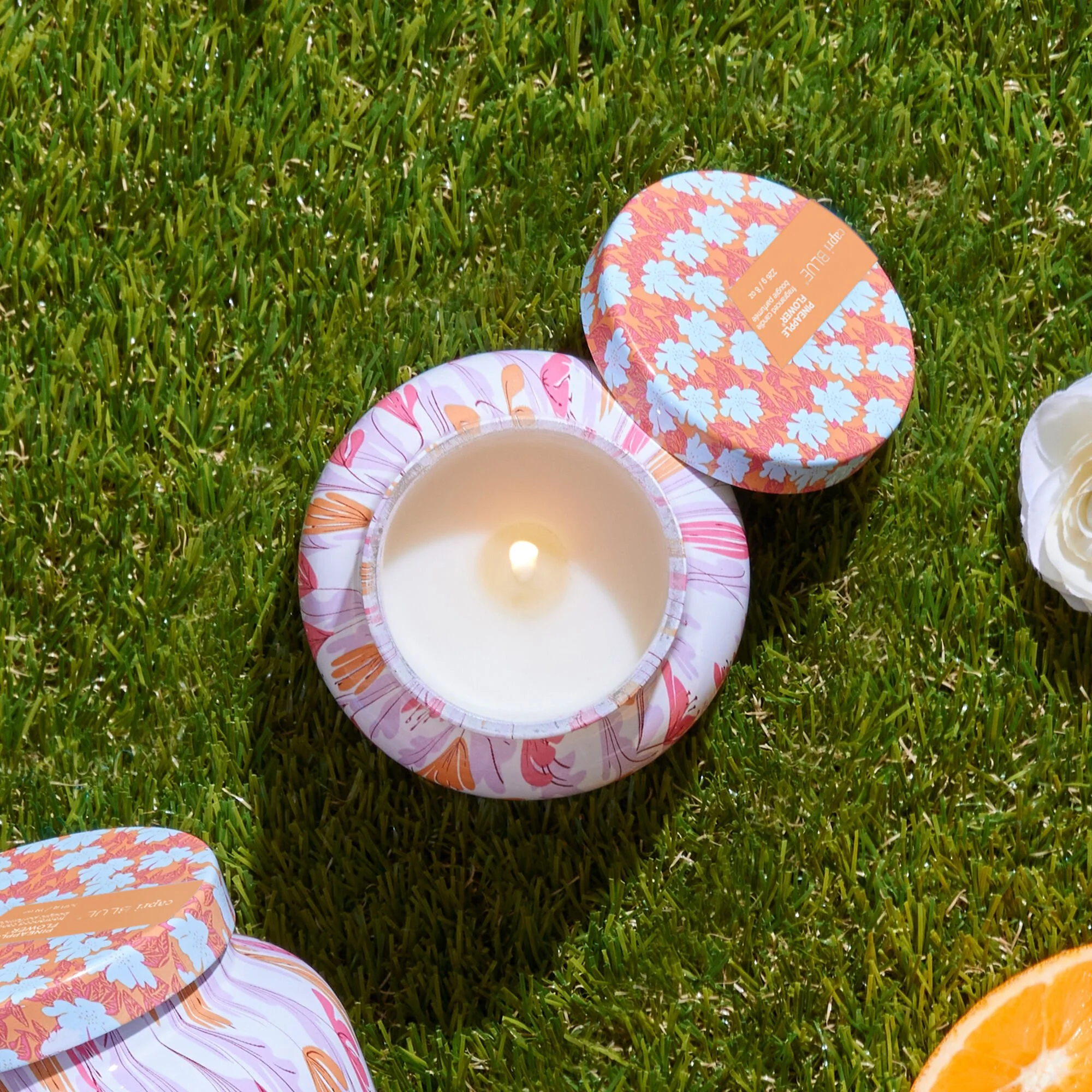 Pineapple Flower Pattern Play Petite Candle - Image 3