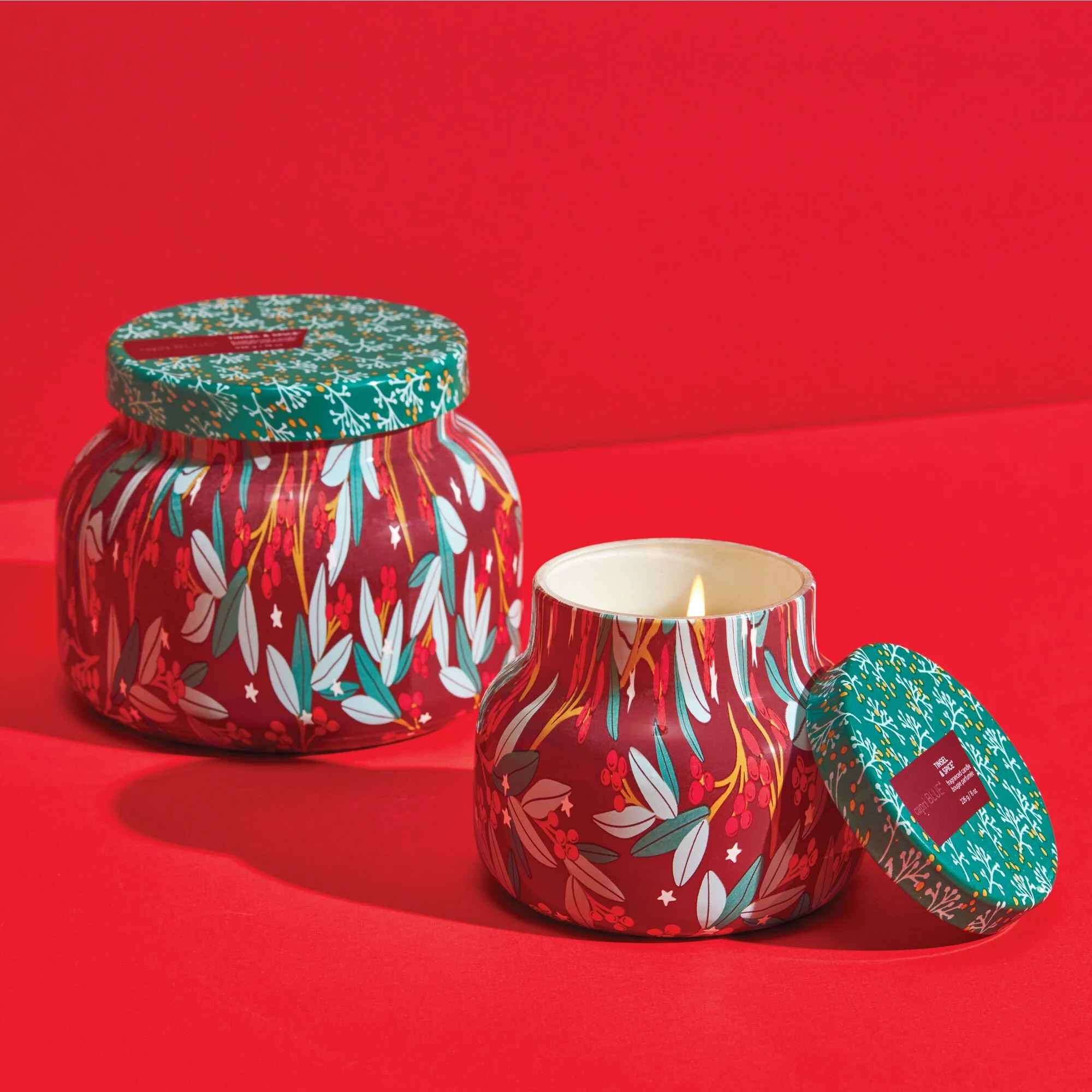 Tinsel & Spice Holiday Pattern Play Petite Candle - Image 4