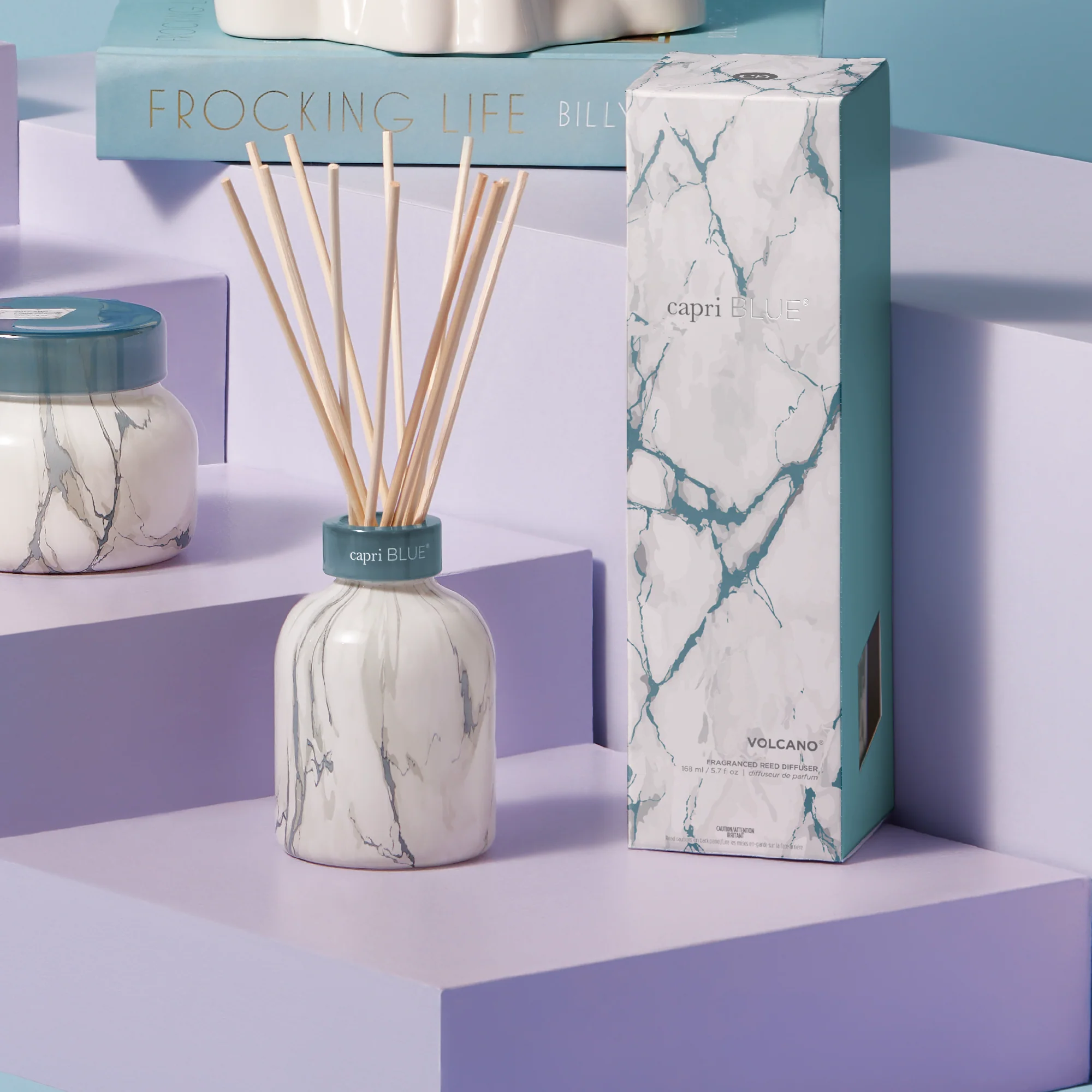 Volcano Modern Marble Petite Reed Diffuser - Image 3