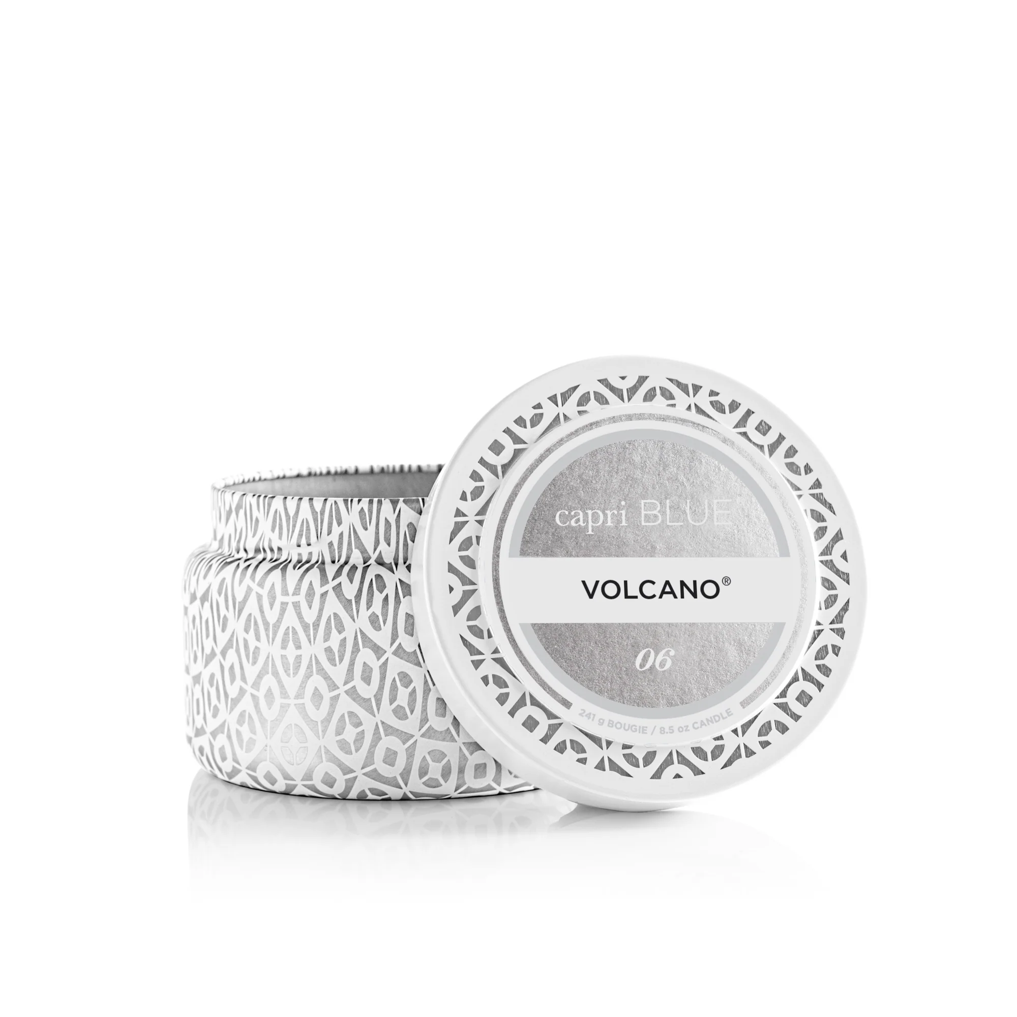 Volcano White Printed Travel Tin Candle - Image 3